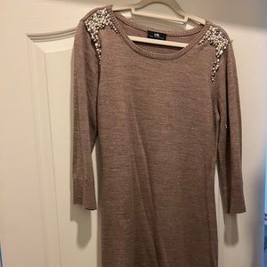 Brown Dress with Shoulder Detail